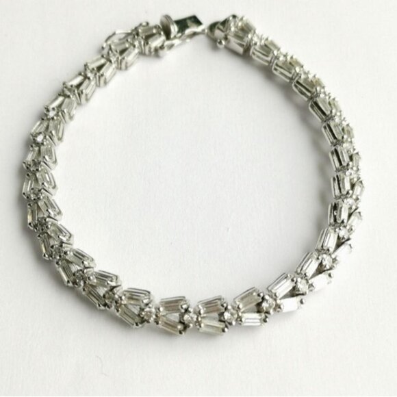 Cz tennis bracelet in silver - Picture 1 of 3